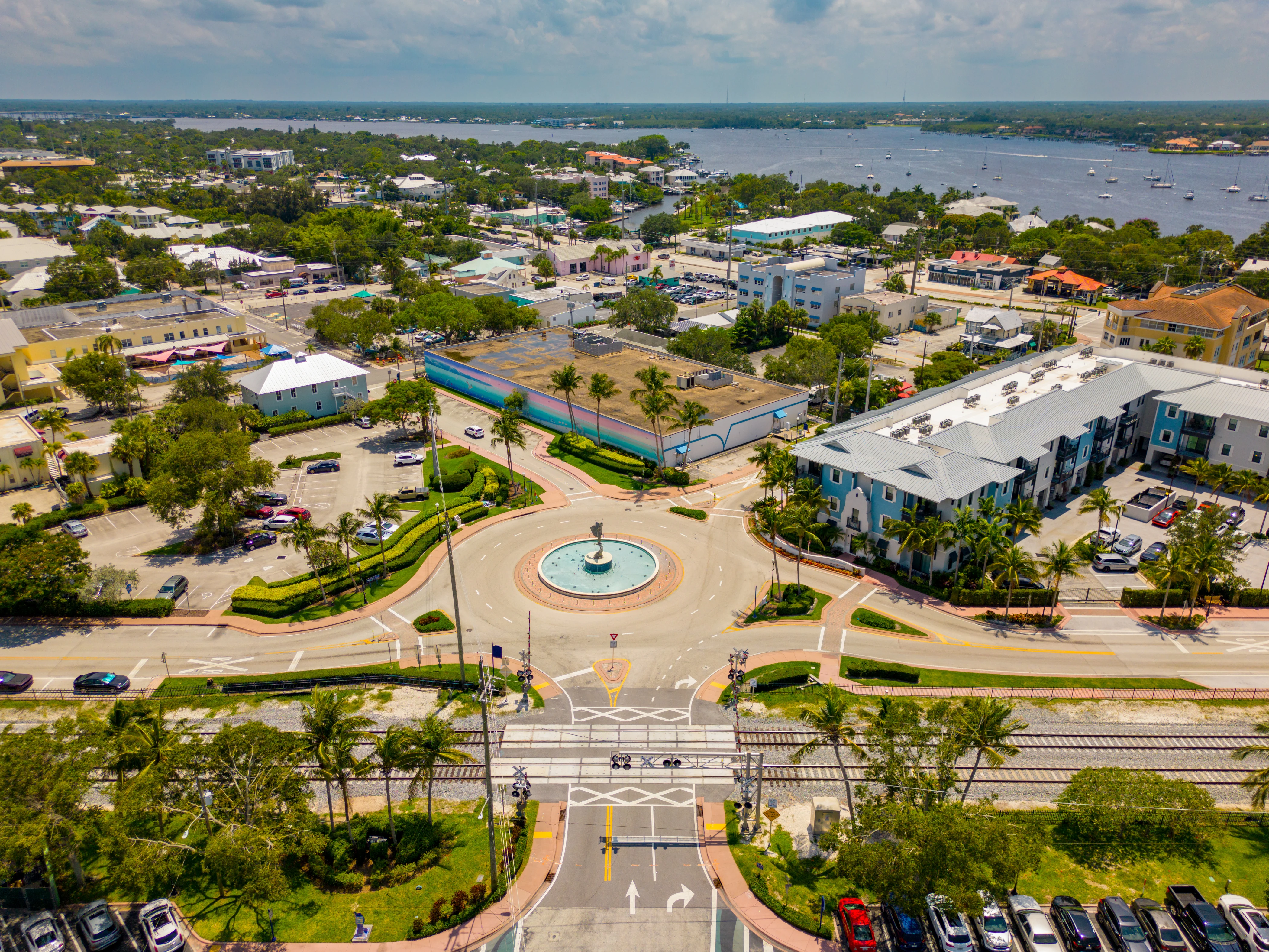 Aerial view of downtown Stuart, Florida